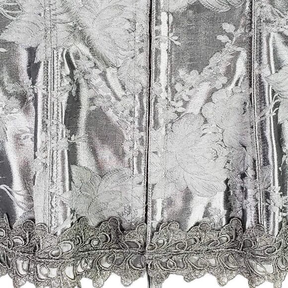 Fredricks of Hollywood Black Corset Lace Up Satin 38 Goth Fairy New Victorian - Picture 12 of 13